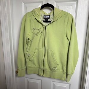 Outdoor Research Lime Green Full Zip Sweatshirt Size Medium